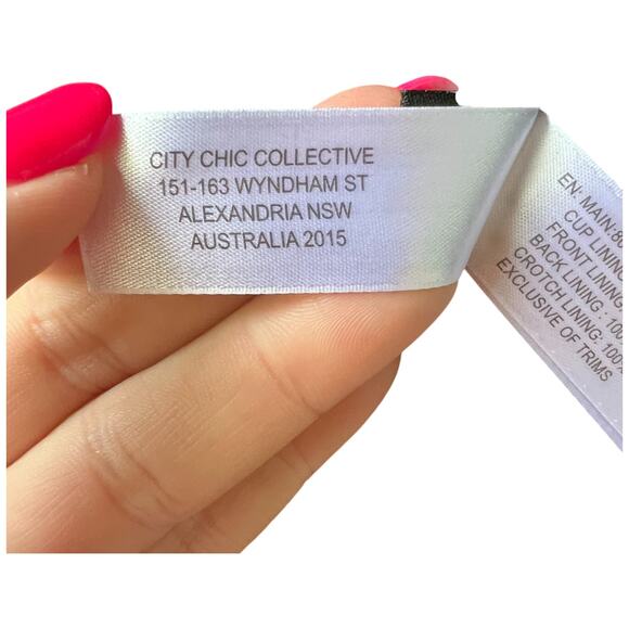 CITY CHIC COLLECTIVE Java White Stripes Women's Large Bathing Swim Suit - Picture 13 of 15